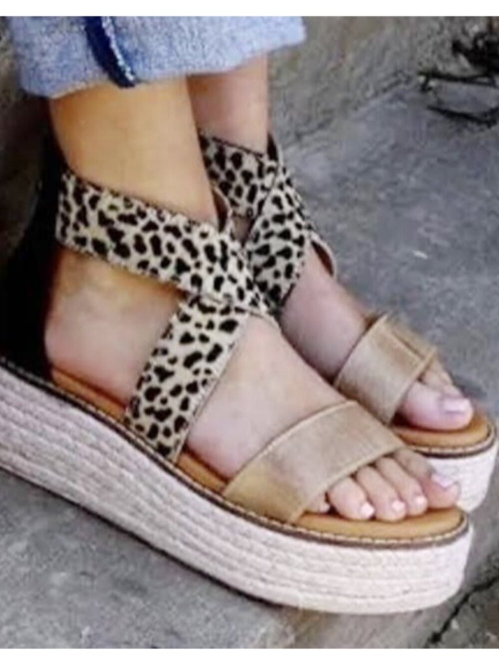 NEW! Diba True Day Timer Ponyhair Leopard Black Brown Leather Espadrilles 36 6.5